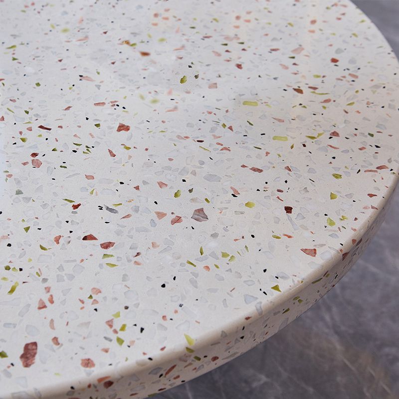 Eigentijdse ronde terrazzo cocktailtafel metaal/acryl salontafel met 3 poten