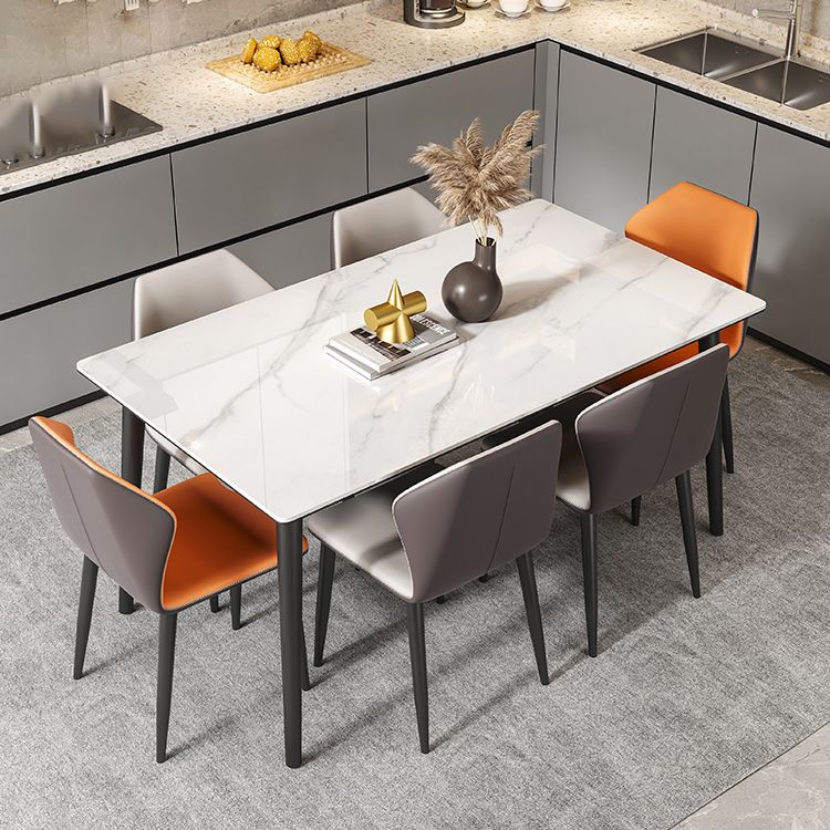 Ensemble de Table à manger moderne, ensemble de Table à manger rectangulaire avec chaises à oreilles, 1/4/5/7 pièces