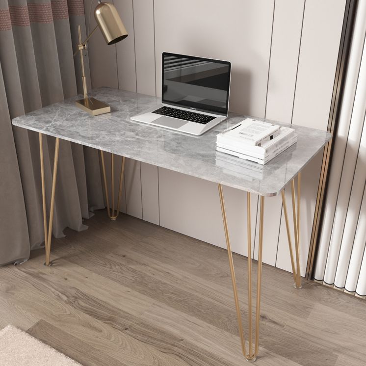 Rectangular Home Dormitory Writing Desk Glam Style Stone Office Desk Clearhalo 'furn' 'furn_office_desk' 'Furniture' 'furniture_office_desk' 'Office Desks' 'Office Furniture' 'office_desk' 1200x1200_6429969a-7a36-4508-991f-b2da8d18b848