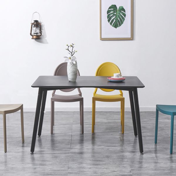 Industrial Style Dining Table 4 Legs Dining Table with Wooden Base for Home Use Clearhalo ' dining_table' 'Dining Tables & Seating' 'Dining Tables' 'furn' 'furn_dining_table' 'Furniture' 'furniture_dining_table' 'Kitchen & Dining Furniture' 'kitchen&dining_furn' 'kitchen' 'kitchen_dining_table' 1200x1200_642a0bde-f069-4ab9-8a6a-02e0aacc1725