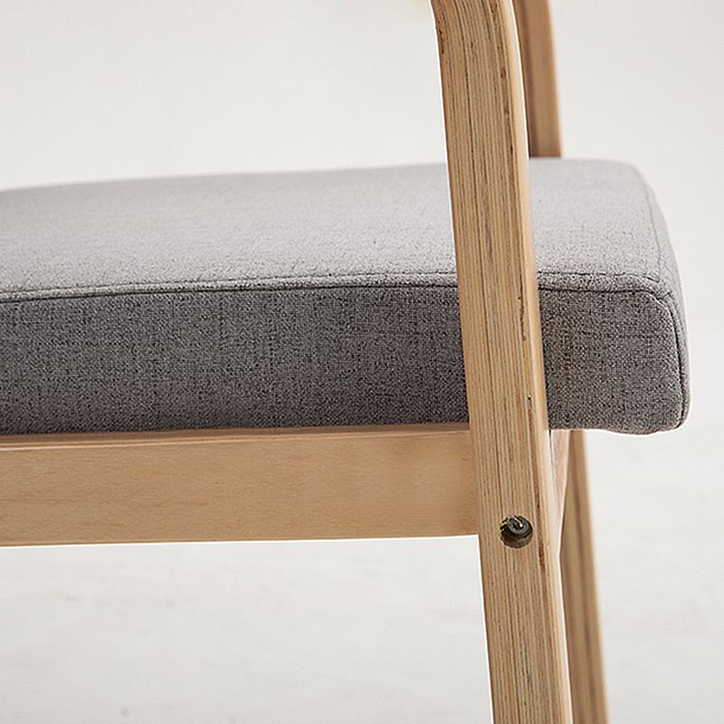 Scandinavian Home Arm Chair Solid Back Wood Upholstered Single Dining Room Chair Clearhalo ' kitchen&dining_furn' 'Dining Chairs' 'Dining Tables & Seating' 'dining_chair' 'furn' 'furn_dining_chair' 'Furniture' 'furniture_dining_chair' 'Kitchen & Dining Furniture' 'kitchen' 1200x1200_642a31ee-55b4-47dd-9354-148b157ab884