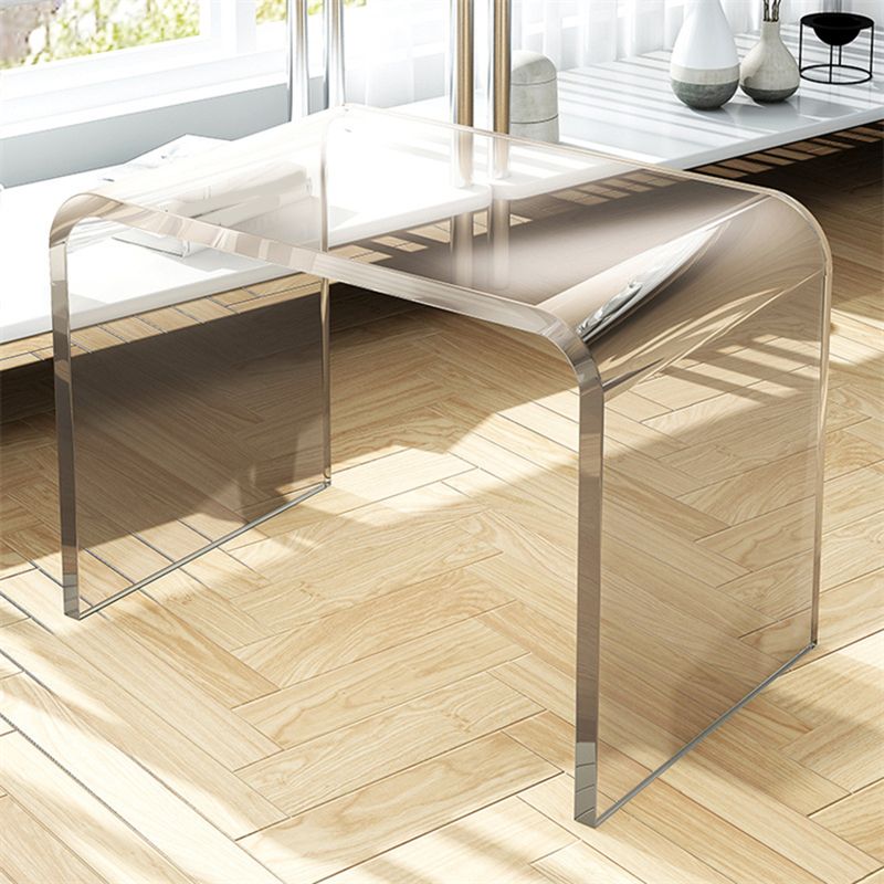 Modernistic Corner Table Plastic Rectangular Sled Living Room Accent Side Table Clearhalo 'Coffee & Accent Tables' 'End & Side Tables' 'end_side_tables' 'furn' 'furn_end_side_tables' 'Furniture' 'Living Room Furniture' 1200x1200_642a6b5e-014d-4d34-b459-7490e6a6f853