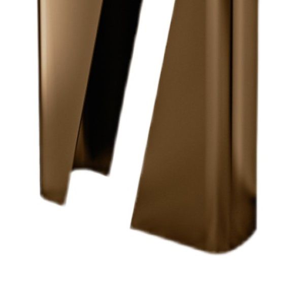 14 inch Wide Glam Accent Table Oval Shape Stone Console Table