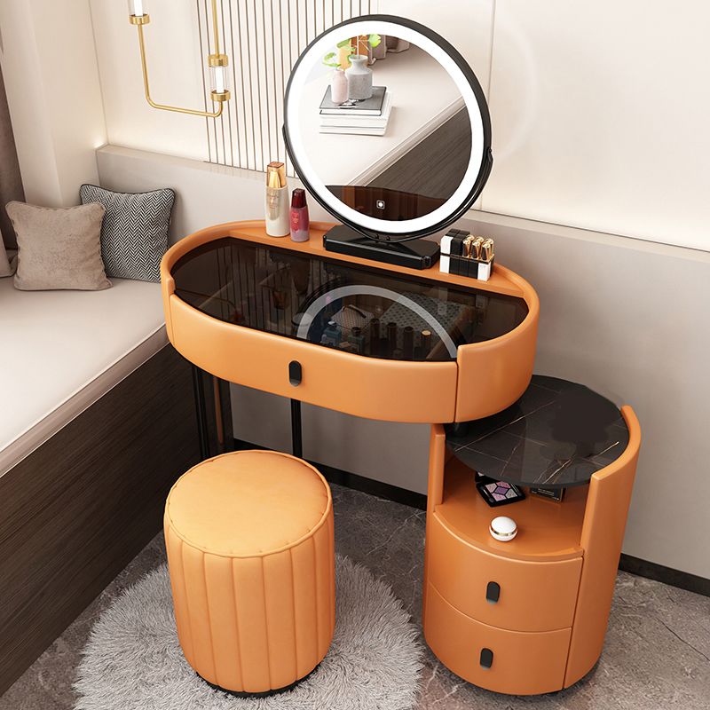 3 cassetti glam trucco vanità scrivania con vanità per trucco in vetro