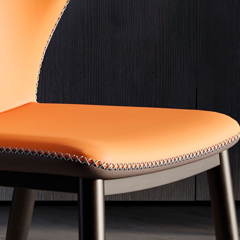 Modern Chairs Dining Armless Wingback Chair with Metal Legs for Kitchen Clearhalo ' kitchen&dining_furn' 'Dining Chairs' 'Dining Tables & Seating' 'dining_chair' 'furn' 'furn_dining_chair' 'Furniture' 'furniture_dining_chair' 'Kitchen & Dining Furniture' 'kitchen' 1200x1200_642e2f8f-699e-4ae6-8369-ff22b45a2e45