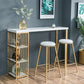 1/3/4 stuks Glam Bar Set Home Mat Finish Iron Bark Stool en Table Set