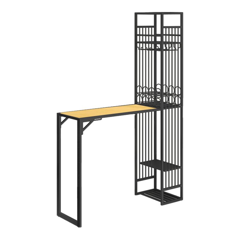 Rectangle Double Pedestal Bistro Bar Desk Indoor Bistro Bar Height Cocktail Table Clearhalo 'Bar Furniture' 'Bar Tables' 'bar_tables' 'furn' 'furn_bar_tables' 'Furniture' 'furniture_bar_tables' 'Kitchen & Dining Furniture' 'kitchen&dining_furn' 'kitchen' 1200x1200_642efc1b-2ce2-42c1-9fab-3528bd4a1dba