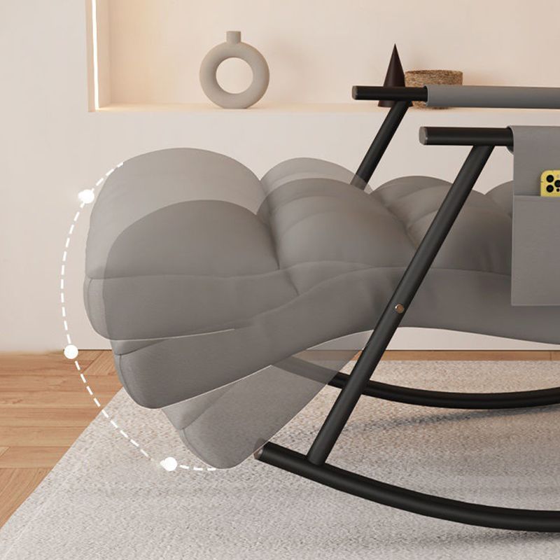 Moderne rocker stoel gestoffeerd zero zwaartekracht knoop-knoop-getuft schommelende accentstoel