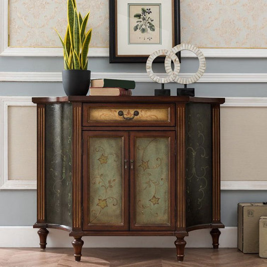 Mid Century Modern Wooden Console Table Half Moon Console Sofa Table for Hall