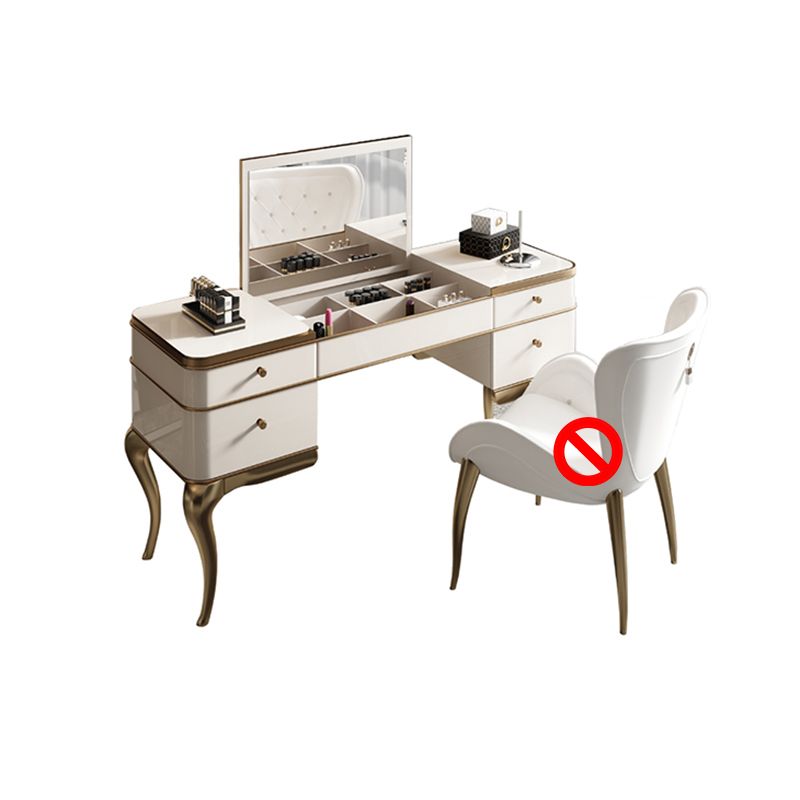 4 tiroirs de rangement vanité miroir victorien en bois vanité