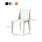 Modern Style Leather Side Chair Armless Metal Side Chair for Home Use
