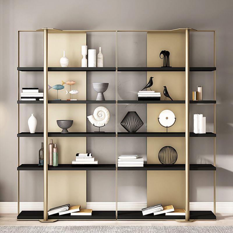 Glam Open Back Shelf Bookcase Metal Book Shelf for Study Room Clearhalo 'Bookcases' 'furn' 'furn_bookcases' 'Furniture' 'Office Furniture' 1200x1200_64347980-eaaa-42fd-af6c-9f1182fd933c