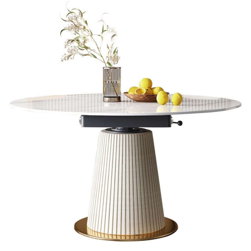 Modern Dining Room Set Standard Height with Sintered Stone Top and White Leg Formal Table Set Clearhalo 'Dining Room Sets' 'Dining Tables & Seating' 'dining_room_set' 'furn' 'furn_dining_room_set' 'Furniture' 'furniture_dining_room_set' 'Kitchen & Dining Furniture' 'kitchen&dining_furn' 'kitchen' 1200x1200_64353512-2d54-425b-adff-3b8f46c6e0bb