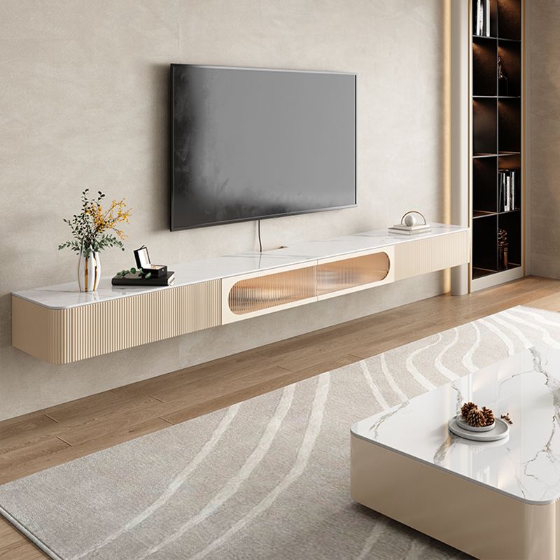 Console TV multimediale in pietra Console TV contemporanea con cassetti