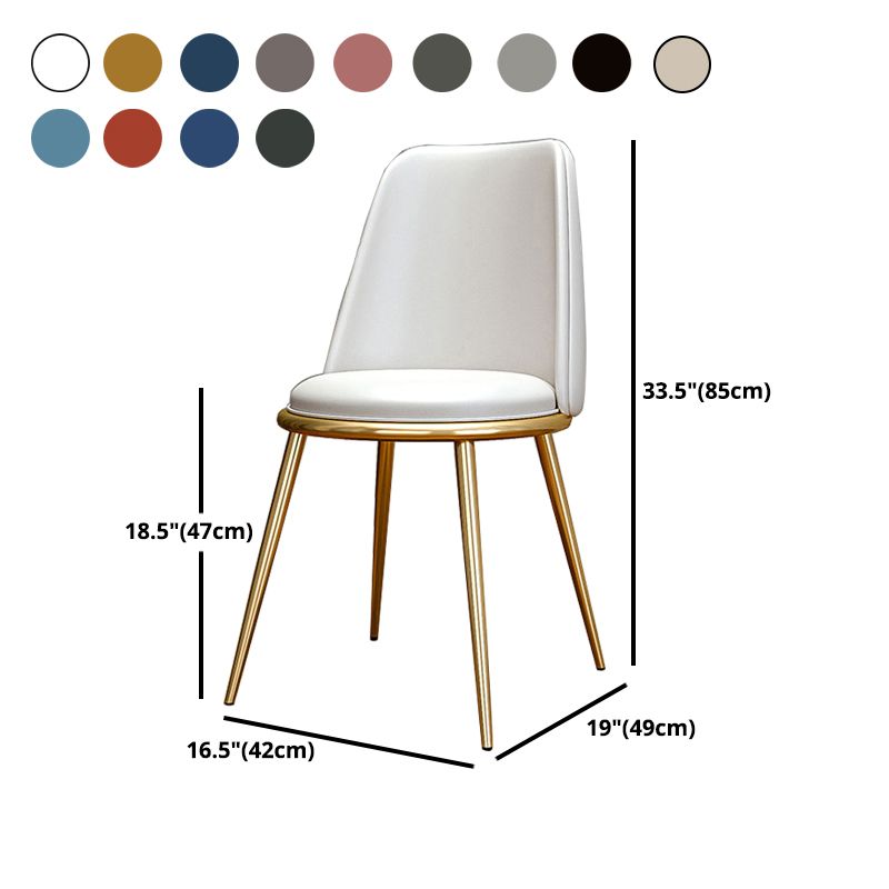 Glam Style Side Chair Parsons Indoor Dining Chair with Gold Legs Clearhalo 'Dining Chairs' 'Dining Tables & Seating' 'dining_chair' 'furn' 'furn_dining_chair' 'Furniture' 'furniture_dining_chair' 'Kitchen & Dining Furniture' 1200x1200_6436b617-a4cd-4779-87e1-df306b82ab05