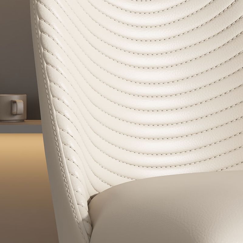 Contemporary Style Armless Solid Back Chair Leather Dining Chairs for Kitchen Clearhalo ' kitchen&dining_furn' 'Dining Chairs' 'Dining Tables & Seating' 'dining_chair' 'furn' 'furn_dining_chair' 'Furniture' 'furniture_dining_chair' 'Kitchen & Dining Furniture' 'kitchen' 1200x1200_643846f2-e041-4205-aec9-a23a9c9bc5a6