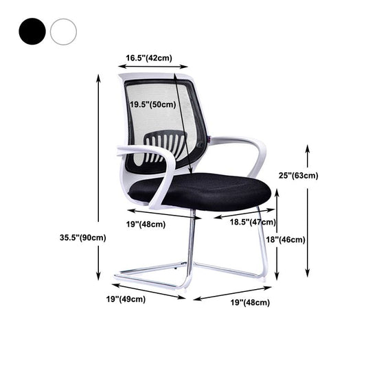 Mid-Back Office Chair Contemporary Ergonomic No Wheels Desk Chair Clearhalo 'furn' 'furn_office_chair' 'Furniture' 'Office Chairs' 'Office Furniture' 'office_chair' 1200x1200_64392442-b257-4744-9861-fca969bd717f