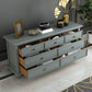 Contemporary Rubber Wood Chest with Drawers and Straight Legs