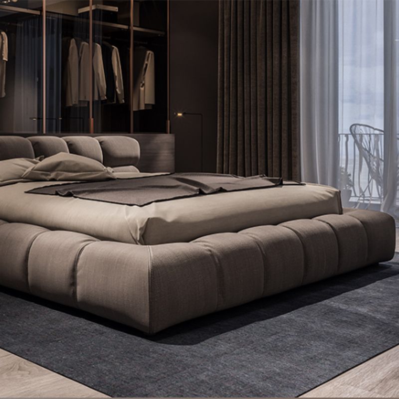 Modern Style Upholstered Headboard Mimics Leather/cotton Bed