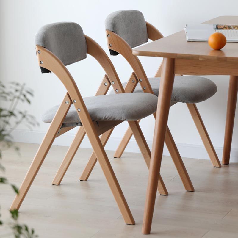 Contemporary Wood Dining Chairs Open Back Dining Side Furniture in Matte Finish for Home