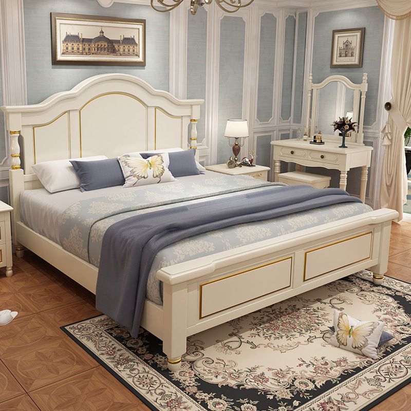 Legno rustico a letto rustico largo 84,65 pollici letto standard con testiera