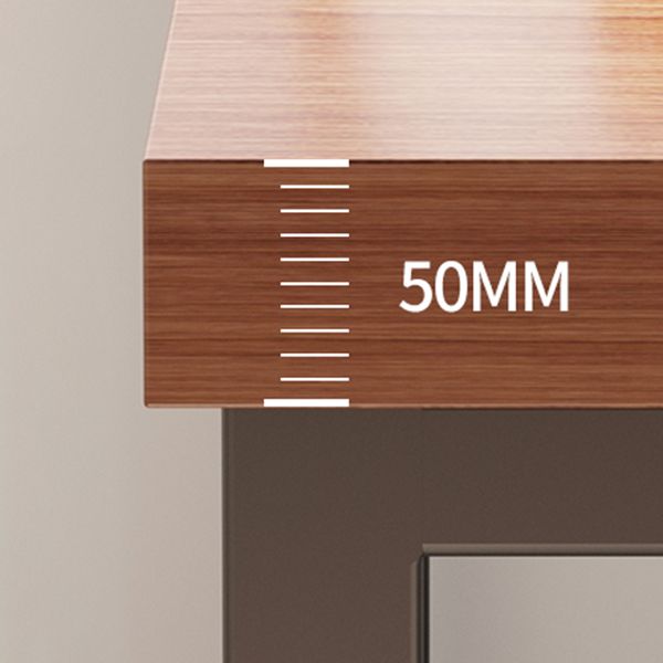 Mesa de comedor rectangular moderna Base de trineo de madera para sala de estar para sala de estar