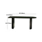 Free Form Black Dining Table Wood Table Contemporary with Double Pedestal