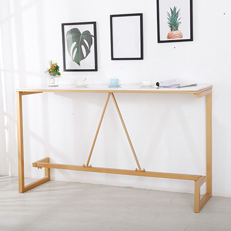 グラムバーの高さテーブルフェイク大理石のトップビストロバーテーブルとゴールドベース