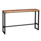 Mesa de altura de barra industrial, mesa Bistro con tapa de madera maciza para uso en patio