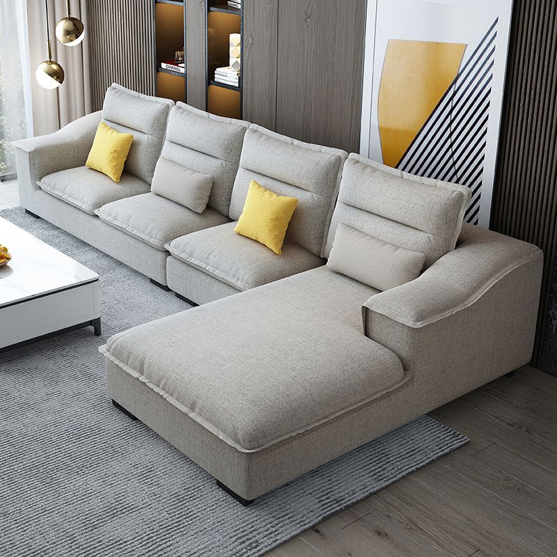 Cuscino moderno retro di divano di divano lino inclinati braccio sezionale