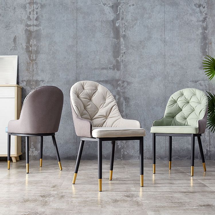 Nordic Style Metal Dining Chairs Parsons Arm Dining Side Chair for Kitchen Clearhalo ' kitchen&dining_furn' 'Dining Chairs' 'Dining Tables & Seating' 'dining_chair' 'furn' 'furn_dining_chair' 'Furniture' 'furniture_dining_chair' 'Kitchen & Dining Furniture' 'kitchen' 1200x1200_644a5aa1-eb5d-4872-b683-6c5afa849f28