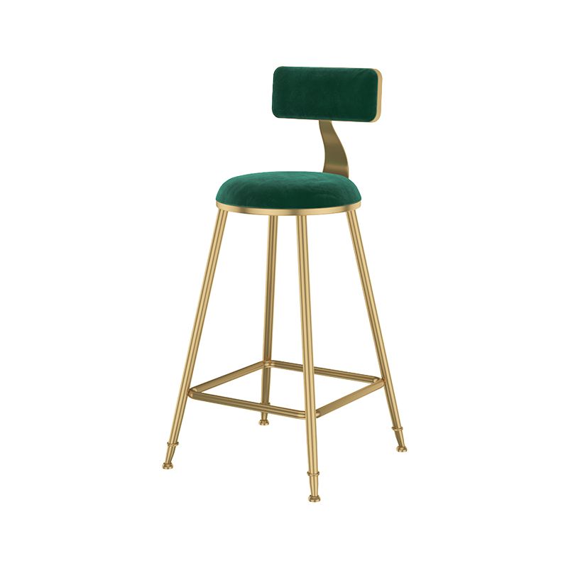 Glam Metal Upholstered Bar Stool Bristol Barstool with Low Back and Cushion Clearhalo 'Bar Furniture' 'Bar Stools' 'bar_stools' 'furn' 'furn_bar_stools' 'furniture_bar_stools' 'Kitchen & Dining Furniture' 'kitchen&dining_furn' 'kitchen' 'kitchen_furn' Furniture' 1200x1200_644bdaee-9433-4cdb-932e-5d6394fc618f