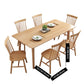 Modern Solid Wood Standard Dining Set Natural for Kitchen Dining Set with 4 Legs Base Clearhalo 'Dining Room Sets' 'Dining Tables & Seating' 'dining_room_set' 'furn' 'furn_dining_room_set' 'Furniture' 'furniture_dining_room_set' 'Kitchen & Dining Furniture' 'kitchen&dining_furn' 'kitchen' 1200x1200_6450445d-956e-4007-90c4-52909f73ff3e