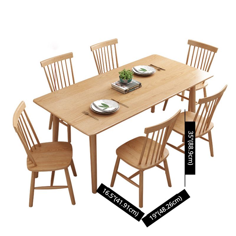 Modern Solid Wood Standard Dining Set Natural for Kitchen Dining Set with 4 Legs Base Clearhalo 'Dining Room Sets' 'Dining Tables & Seating' 'dining_room_set' 'furn' 'furn_dining_room_set' 'Furniture' 'furniture_dining_room_set' 'Kitchen & Dining Furniture' 'kitchen&dining_furn' 'kitchen' 1200x1200_6450445d-956e-4007-90c4-52909f73ff3e