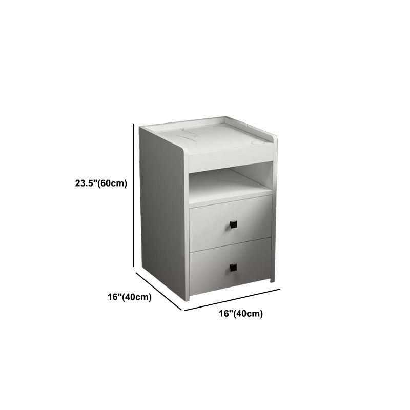 Modern Open Storage Nightstand 2-Drawer 24 Inch H Imitation Wood Night Table Clearhalo 'Bedroom Furniture' 'furn' 'furn_night_stand' 'Furniture' 'night_stand' 'Nightstands' 1200x1200_6450ee21-6812-4731-b090-4f46b64eae5a