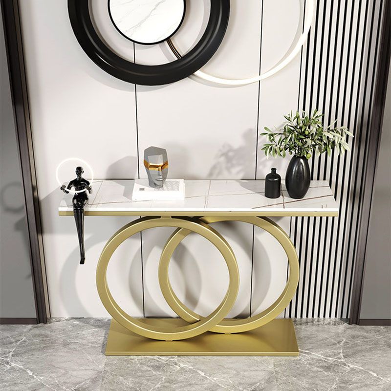 Tavolo da divano console in pietra moderna tavolo da rettangolo di rettangolo per sala