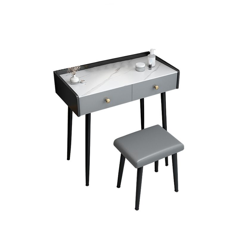 Modern Compact Makeup Vanity 1/2 Cassette da toeletta con sgabello imbottito