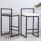 Indoor Modern Upholstered Counter Height Stool Footrest Low Back Bar Stool