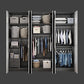 White Colour Wardrobe Contemporary Style Wooden Wardrobe Closet with Hinged Door