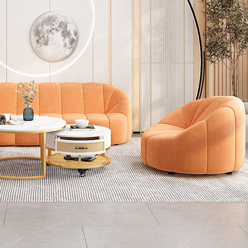 Sofá de brazos inclinados contemporáneos con espalda apretada para la sala de estar