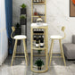 1/3 Pieces Glam Gold Granite Top Metal Frame Indoor Bar Table Set Clearhalo 'Bar Furniture' 'furn' 'furn_home_bar_bar_sets' 'Furniture' 'Home Bars & Bar Sets' 'home_bar_bar_sets' 'Kitchen & Dining Furniture' 1200x1200_6456c318-d061-4219-86c2-3d4816aa5d9f