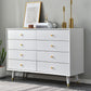Wooden Storage Chest Dresser Contemporary Glam Chest with Drawers