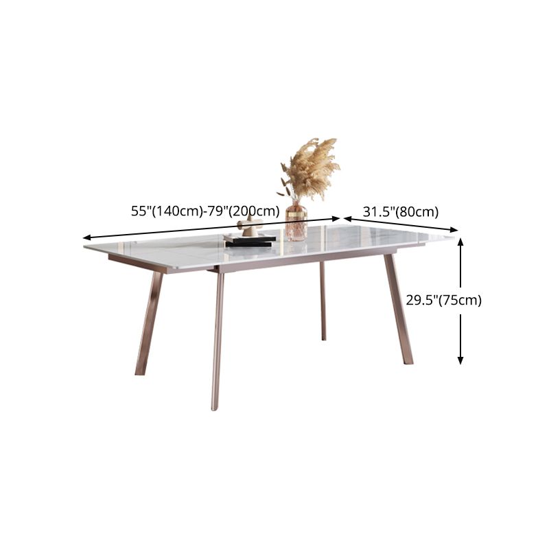 Glam 1/4/5/7 Pieces Dining Set Sintered Stone Dining Table Set with Leather Chairs Clearhalo 'Dining Room Sets' 'Dining Tables & Seating' 'dining_room_set' 'furn' 'furn_dining_room_set' 'Furniture' 'furniture_dining_room_set' 'Kitchen & Dining Furniture' 'kitchen&dining_furn' 'kitchen' 1200x1200_64582d19-9495-4a4f-9d3c-9243ba4feb04