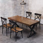 Industrial Style Solid Wood Dining Table Brown Rectangle Table with Metal Base for Dinning Room Clearhalo ' dining_table' 'Dining Tables & Seating' 'Dining Tables' 'furn' 'furn_dining_table' 'Furniture' 'furniture_dining_table' 'Kitchen & Dining Furniture' 'kitchen&dining_furn' 'kitchen' 'kitchen_dining_table' 1200x1200_645a1c44-5354-4faa-b71f-413c22859ea9