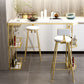 Glam Style Stone Bar Table 42-inch Height Metal Base Bistro Table for Dining Room Clearhalo 'Bar Furniture' 'Bar Tables' 'bar_tables' 'furn' 'furn_bar_tables' 'Furniture' 'furniture_bar_tables' 'Kitchen & Dining Furniture' 1200x1200_645adaf9-b9e7-49fc-93c4-4dd052cb3123