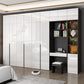 White Colour Wooden Wardrobe Cloth Rod Included Wardrobe Closet with Drawer