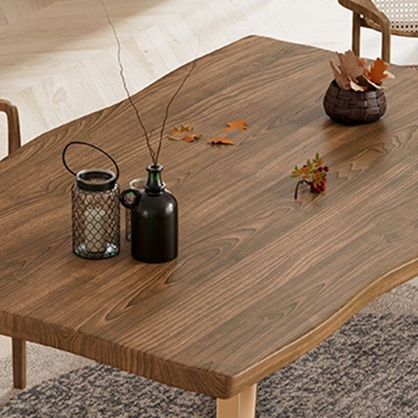 Tavolo da pranzo a base di metallo oro Tavolo da cucina per la sala da pranzo in legno massiccio