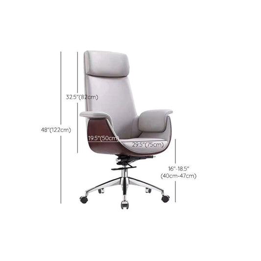 Modern Executive Chair Adjustable Back Height Office Chair with Wheels Clearhalo 'furn' 'furn_office_chair' 'Furniture' 'Office Chairs' 'Office Furniture' 'office_chair' 1200x1200_64654aea-2230-4efe-9b4c-e90c24f21e25