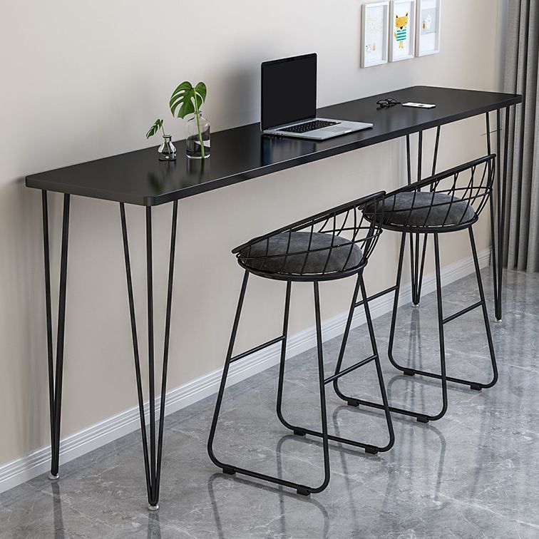 Industrial Style Rectangle Wood Top Counter Table 42-inch Height Bar Table Clearhalo 'Bar Furniture' 'Bar Tables' 'bar_tables' 'furn' 'furn_bar_tables' 'Furniture' 'furniture_bar_tables' 'Kitchen & Dining Furniture' 1200x1200_6465ce13-97c1-40ec-a875-8d96c523f284