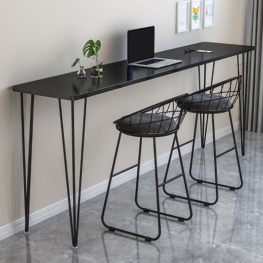 Industrial Style Rectangle Wood Top Counter Table 42-inch Height Bar Table Clearhalo 'Bar Furniture' 'Bar Tables' 'bar_tables' 'furn' 'furn_bar_tables' 'Furniture' 'furniture_bar_tables' 'Kitchen & Dining Furniture' 1200x1200_6465ce13-97c1-40ec-a875-8d96c523f284